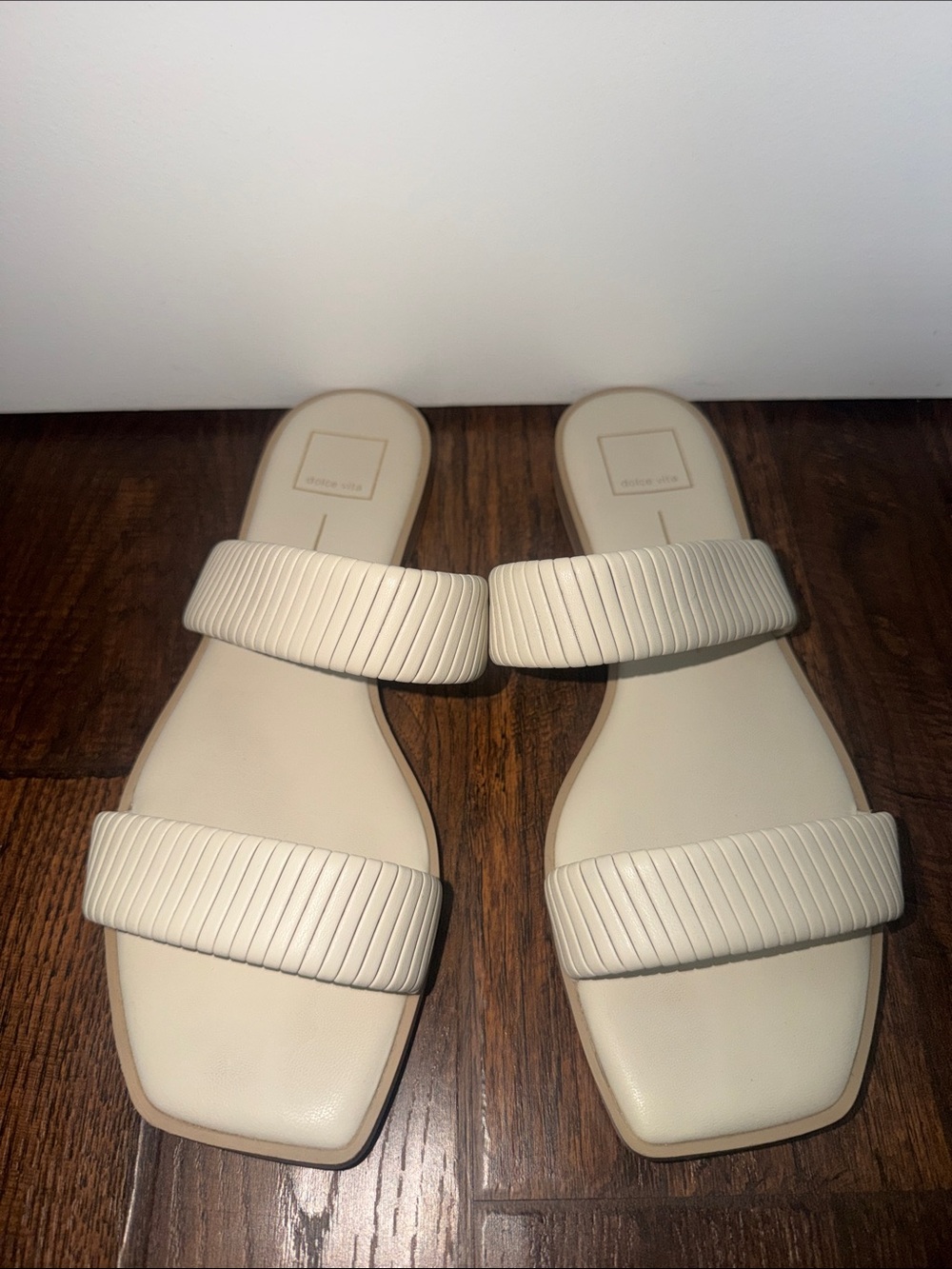 Dolce Vita Cream Double-Strap Slide Mules (Worn once!)